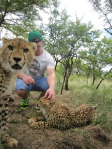 Anthony at a Cheetah sanctuary